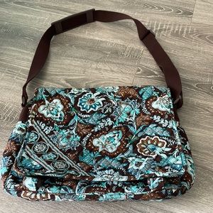 Vera Bradley Messenger Crossbody Bag in "Java Blue"